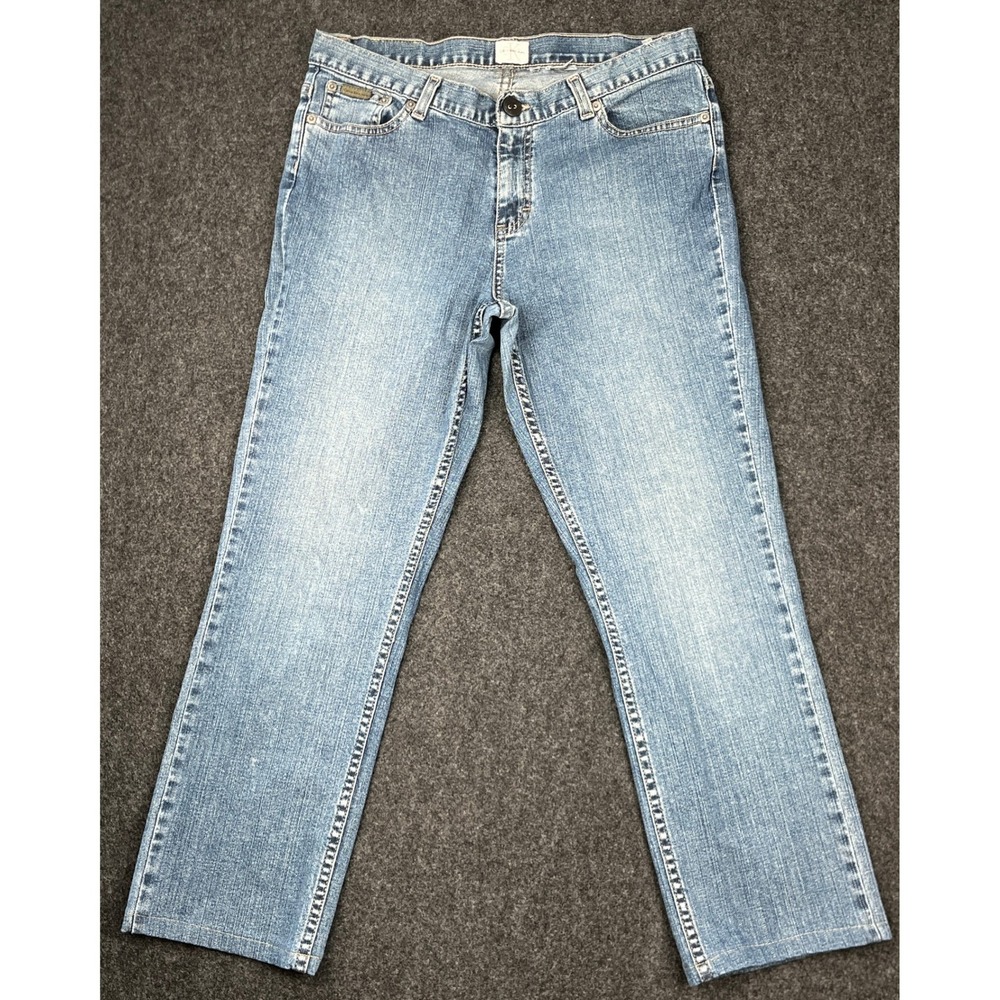 Calvin Klein Jeans Mens Medium Wash Straight Leg Denim Blue Pants 30x25
